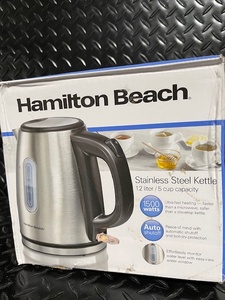 lot 269 image: Hamilton Beach 1.2L Stainless Steel Electric Kettle 1500W