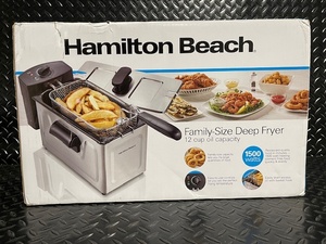 lot 272 image: Hamilton Beach Family-Size Deep Fryer 12 Cup Capacity 1500W