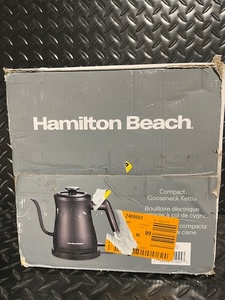 lot 276 image: Hamilton Beach Compact Gooseneck Electric Kettle 0.8L