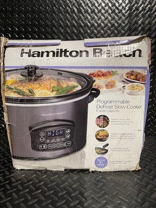lot 281 image: Hamilton Beach Programmable Defrost Slow Cooker 6 Quart