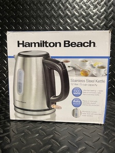 lot 288 image: Hamilton Beach Stainless Steel Electric Kettle 1.2 Liter