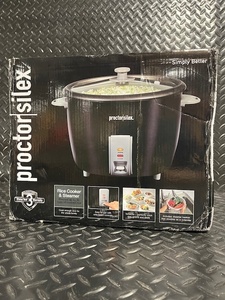 lot 291 image: Proctor Silex Rice Cooker and Steamer with Glass Lid