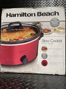 lot 298 image: Hamilton Beach 6 Quart Slow Cooker in Red