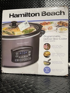 lot 304 image: Hamilton Beach Programmable Defrost Slow Cooker 6 Quart