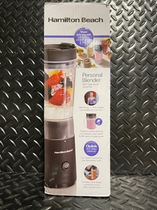 lot 312 image: Hamilton Beach Personal Blender with Travel Lid - Model 51190F
