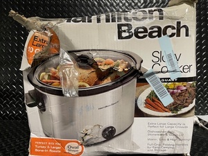 lot 315 image: Hamilton Beach 10 Quart Slow Cooker in Damaged Box