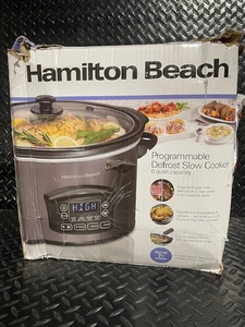 lot 318 image: Hamilton Beach Programmable Defrost Slow Cooker 6 Quart
