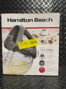 lot 322 image: Hamilton Beach 6-Speed Hand Mixer with Snap-On Case