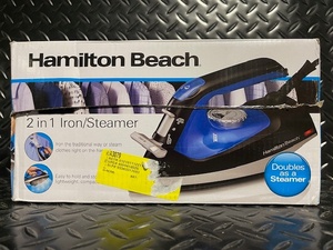 lot 323 image: Hamilton Beach 2 in 1 Iron and Garment Steamer, Model 14525F
