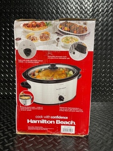 lot 330 image: Hamilton Beach 4.7L Slow Cooker with Removable Stoneware Insert