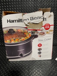 lot 340 image: Hamilton Beach 8 Quart Slow Cooker in Damaged Box