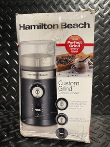 lot 341 image: Hamilton Beach Custom Grind Coffee Grinder in Original Box