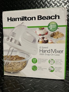 lot 344 image: Hamilton Beach 6 Speed Hand Mixer with Snap-On Case