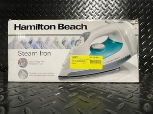 lot 349 image: Lot of 2 Hamilton Beach Steam Irons with Stainless Steel Soleplate