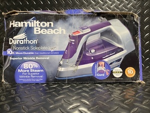 lot 369 image: Hamilton Beach Durathon Nonstick Soleplate Iron with Retractable Cord