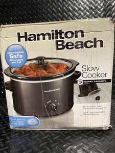 lot 392 image: Hamilton Beach 3 Quart Slow Cooker with Stoneware Insert