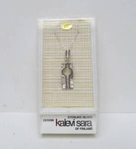 lot 90 image: Mid Century Danish Modern Sterling Silver Pendant Necklace by Kalevi Sara