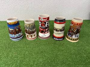 lot 64 image: Budweiser Steins