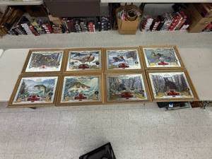lot 70 image: Old Milwaukee Wildlife Series Mirrors Complete 1-8 Set