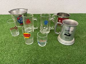 lot 129 image: Beer Glasses - Hamms, Schmidt, Pabst Blue Ribbon, Old Milwaukee