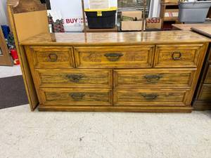 lot 174 image: 7 Drawer Dresser with Mirror 19 x 65 x 30 Tall
