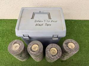 lot 186 image: Box of Drain Tile Hose Black Tape