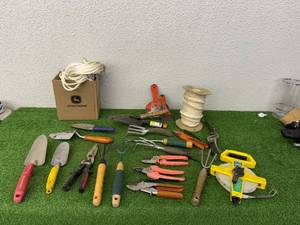 lot 193 image: 100 Tape Measure, Garden Tools & Rope