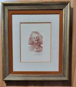 lot 1 image: Salvador Dal El Greco Original Etching Signed Framed, 1968
