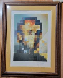lot 7 image: Salvador Dali Lincoln in Dalivision Signed and Numbered Framed Print 39350