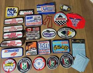 lot 45 image: Vintage Racetrack and Car Embriodered Patch Collection, B