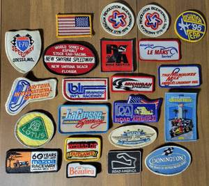 lot 46 image: Vintage Racetrack and Car Embriodered Patch Collection, C