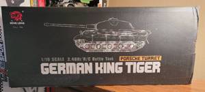 lot 318 image: German King Tiger RC Remote Control Battle Tank