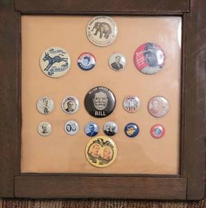lot 326 image: Antique Political Button Collection