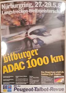 lot 112 image: Nurburging Poster Bitburger ADAC 1000km