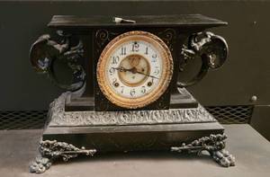 lot 120 image: Antique Ansonia Mantel Clock