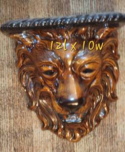 lot 383 image: Lions Head Ceramic Wall Scone