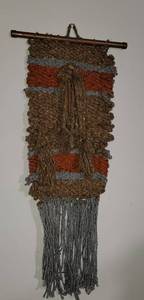 lot 357 image: Vintage Macrame Weaving Wall Hanging