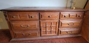 lot 23 image: Retro Sumter Korn Cabinet Lowboy Dresser