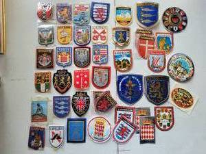 lot 317 image: Vintage European Travel Embriodered Patch and Sticker Collection, A