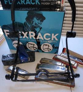 lot 376 image: Hohner Harmonicas with Flexrack Holder