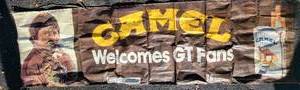 lot 39 image: Camel Advertising Racetrack Banner