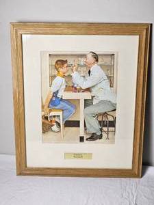 lot 435 image: Norman Rockwell The Optometrist Framed Print