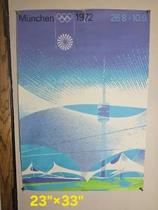 lot 179 image: 1972 Mnchen Olympics Poster  Olympic Park & Tower  2333