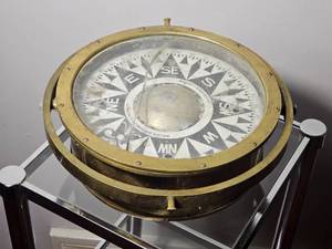 lot 26C image: Antique Kelvin Bottomley & Baird Brass Ship Compass
