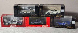 lot 206 image: Die Cast Model Cars - 143 - Model Best - Lancia Beta Monte Carlo Turbo Group 5 (1981)  Ferrari 250 LM (1964)  Lola T70 Spyder (1966)  Porsche 90802 (1970)  Ferrari 750 Monza