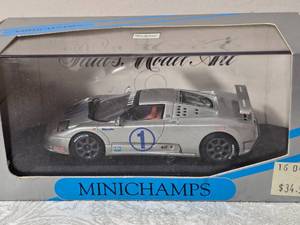 lot 205 image: Die Cast Model Cars - 143 - MINICHAMPS - Bugatti EB 110 Super Sports  BMW 507 Open Cabriolet (1956)  Alfa Romeo 155 V6 TI DTM (1995)