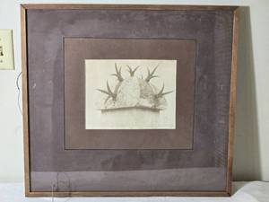 lot 385 image: Signed 1974 Framed Art Print  Artist Signature Unverified