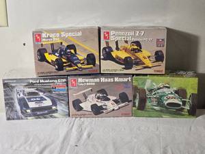 lot 330 image: IndyCar & IMSA Racing Model Kit Lot  5 Kits (AMT, Monogram, MPC)