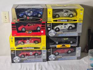 lot 149 image: Ferrari Die Cast Model Cars  118  Burago  Jouef Evolution  Eagles Race  Chrono  250 Le Mans (1965), 360 Modena (1999), 330 P4 Daytona (1967), 250 GTO 64, 250 GT SWB (1961), 512 Berlinetta Boxer (1976)