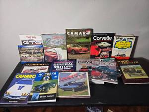 lot 425 image: Muscle Car & American Auto History Book Lot  (18 Books)